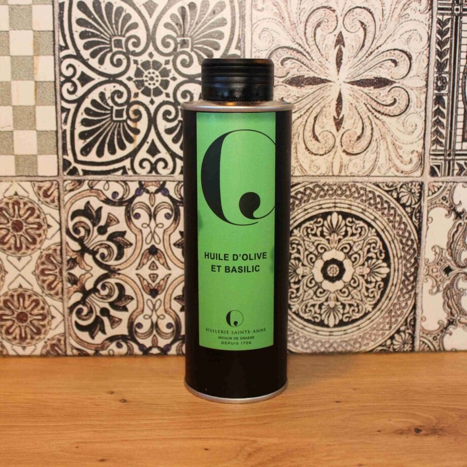Huile d'olive au basilic 25 cl
