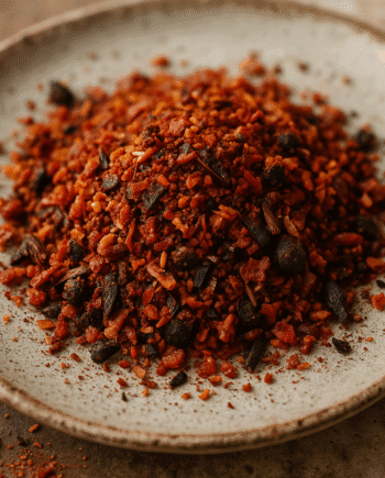 Épices artisanales sur assiette mélange coloré de saveurs exotiques pour rehausser vos plats