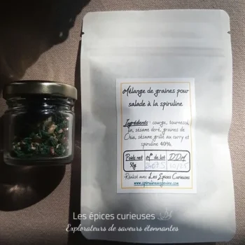 Mélange Spiruline et Graines pour Salades - Les épices curieuses