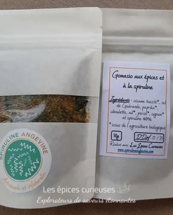Gomasio aux épices et spiruline 50g   Les épices curieuses