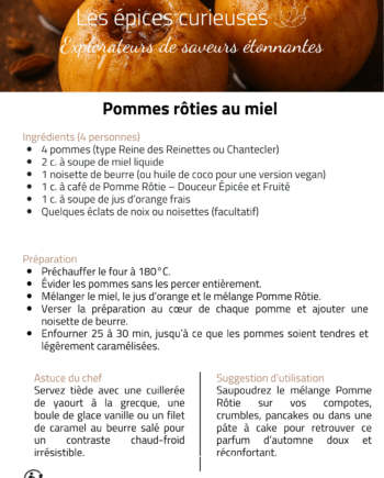Pommes rôties au miel : recette gourmande avec des épices pour un dessert automnal doux et réconfortant.