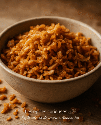 Bol de délicieux oignons frits croustillants, parfaits pour agrémenter vos plats et salades.