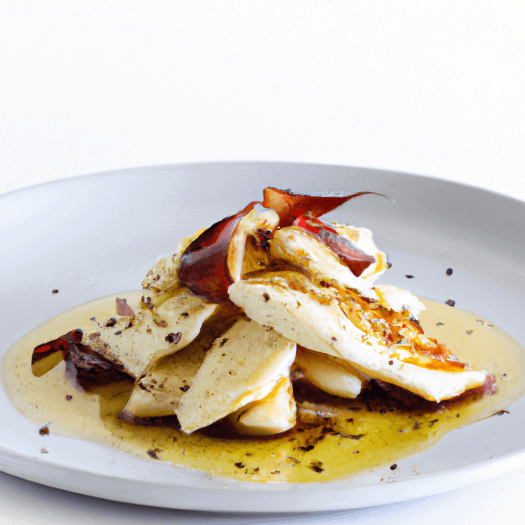 Halloumi mariné à la moutarde ancienne & sirop de grenade- Les épices curieuses