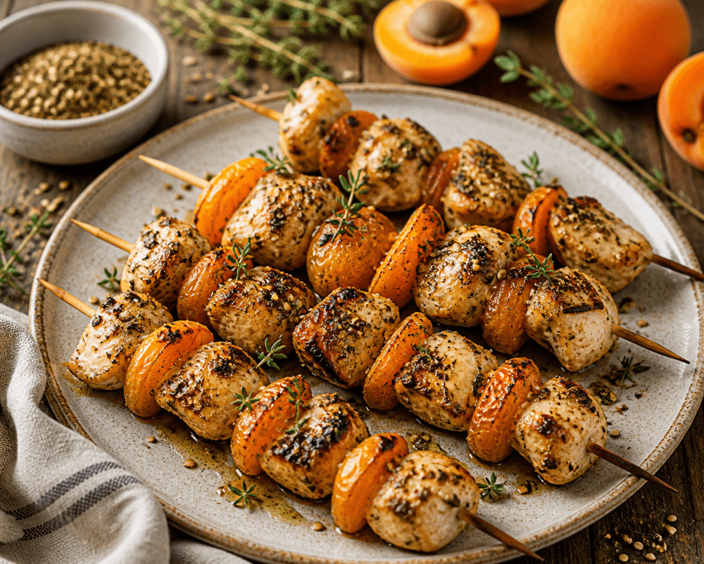 Brochettes de poulet abricot - Les épices curieuses