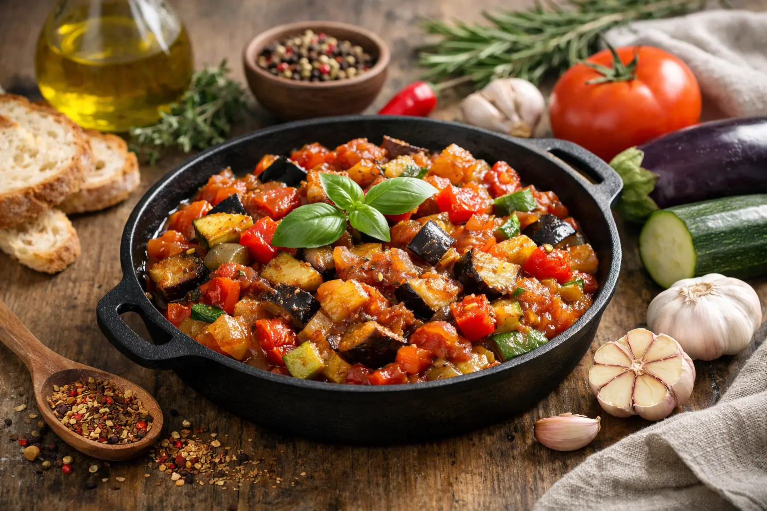 Recette de ratatouille provençale aux épices
