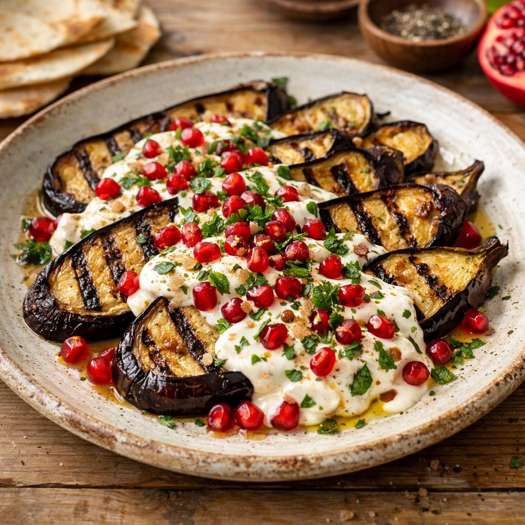 Aubergines grillées tahini