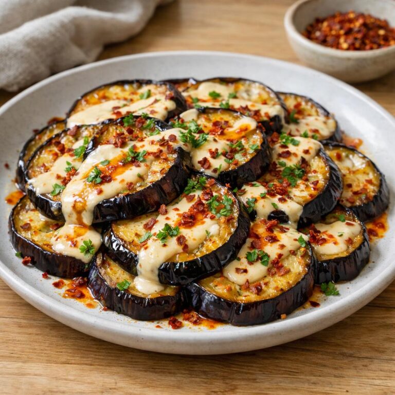 Aubergines rôties niora