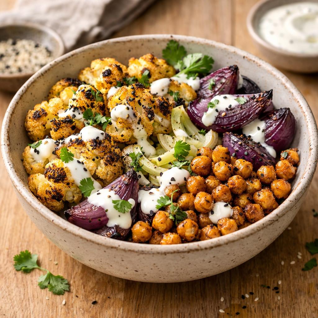 légumes rôtis au curry noir