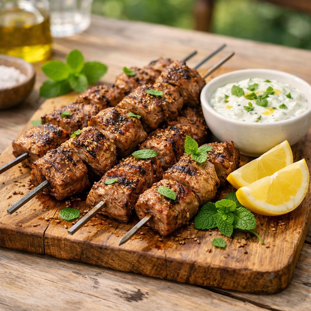 Brochettes d'agneau au cumin