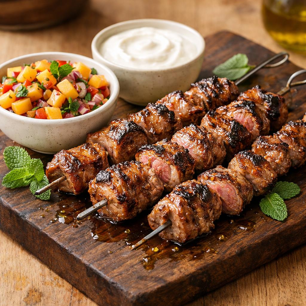 Brochettes d'agneau au yaourt