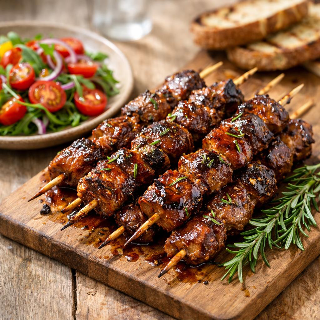 Brochettes d'agneau romarin