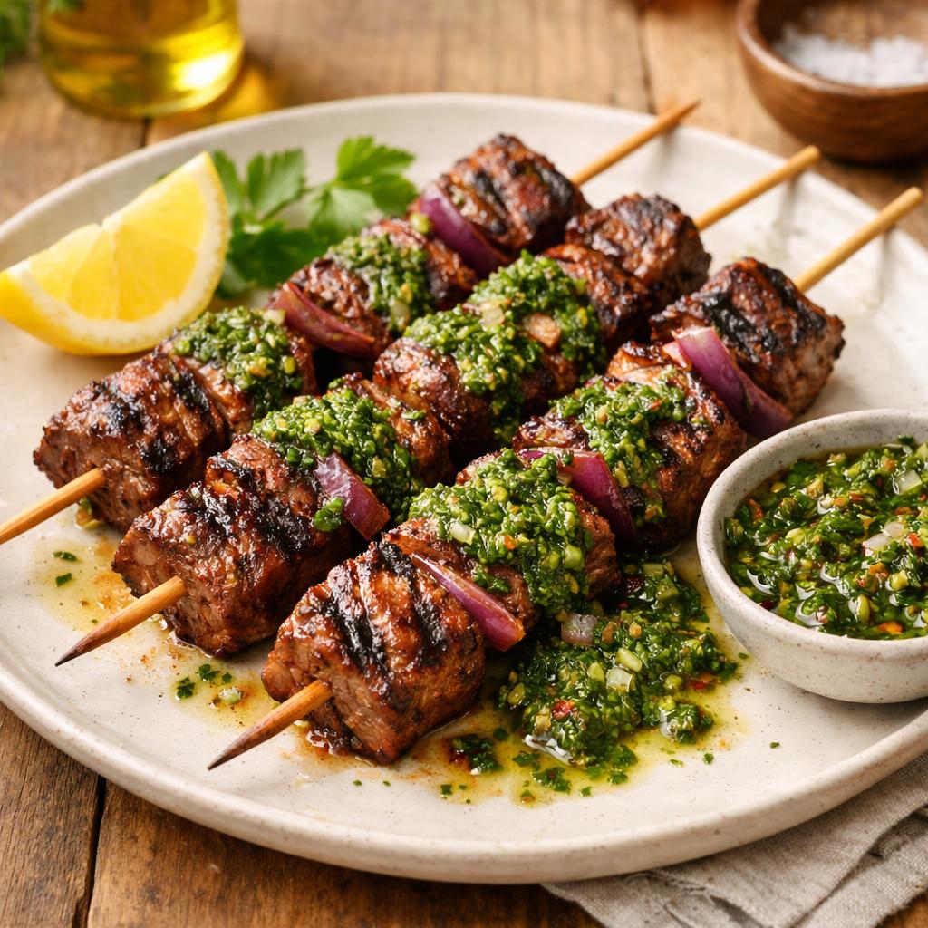 brochettes de bœuf