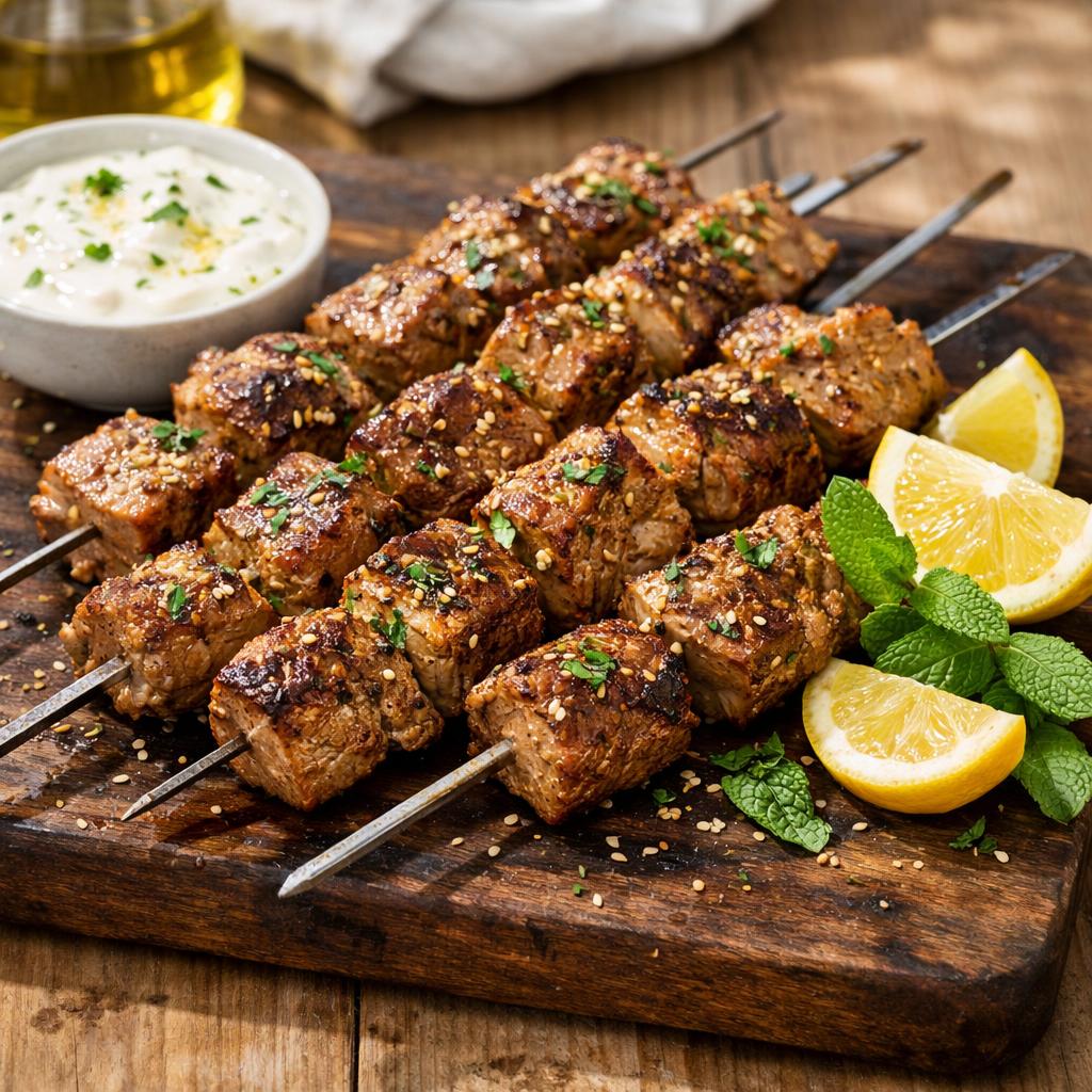 Brochettes de veau au zaatar