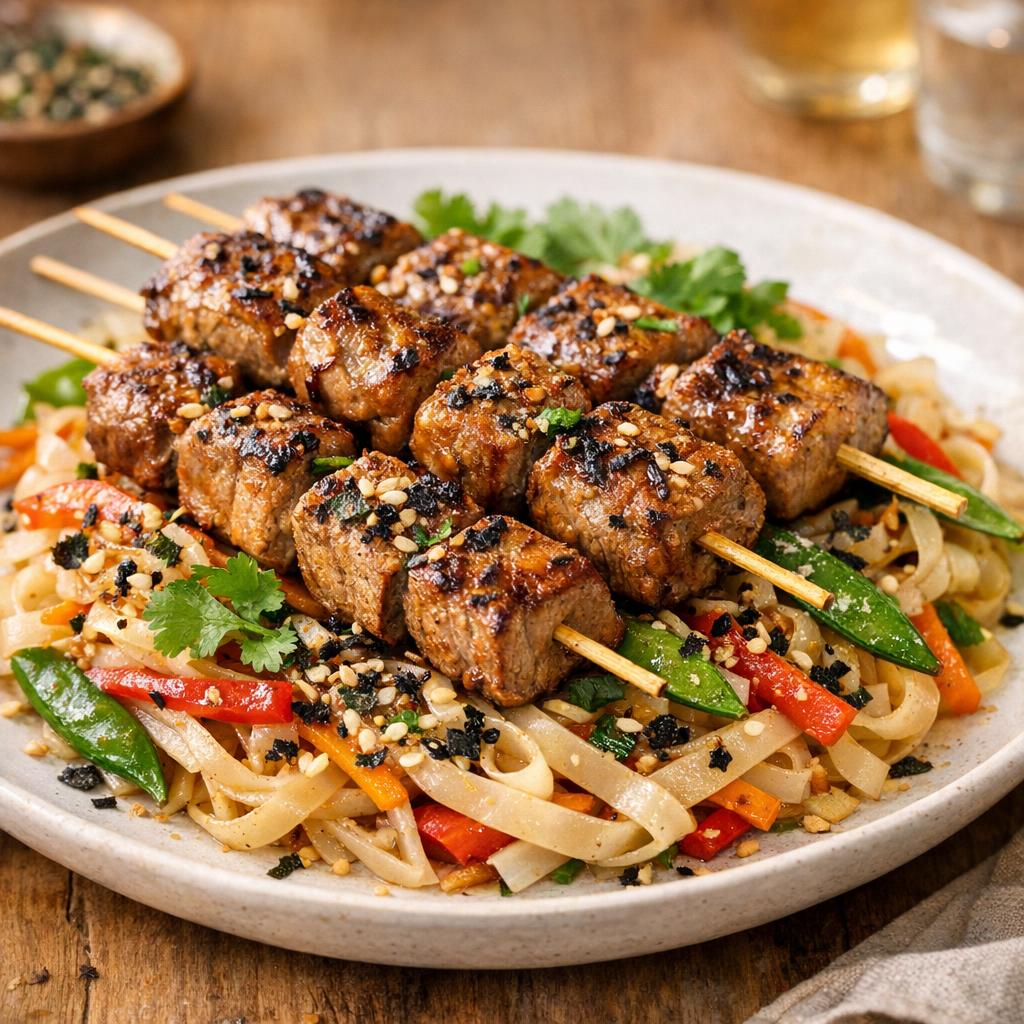 Brochettes de veau thaï