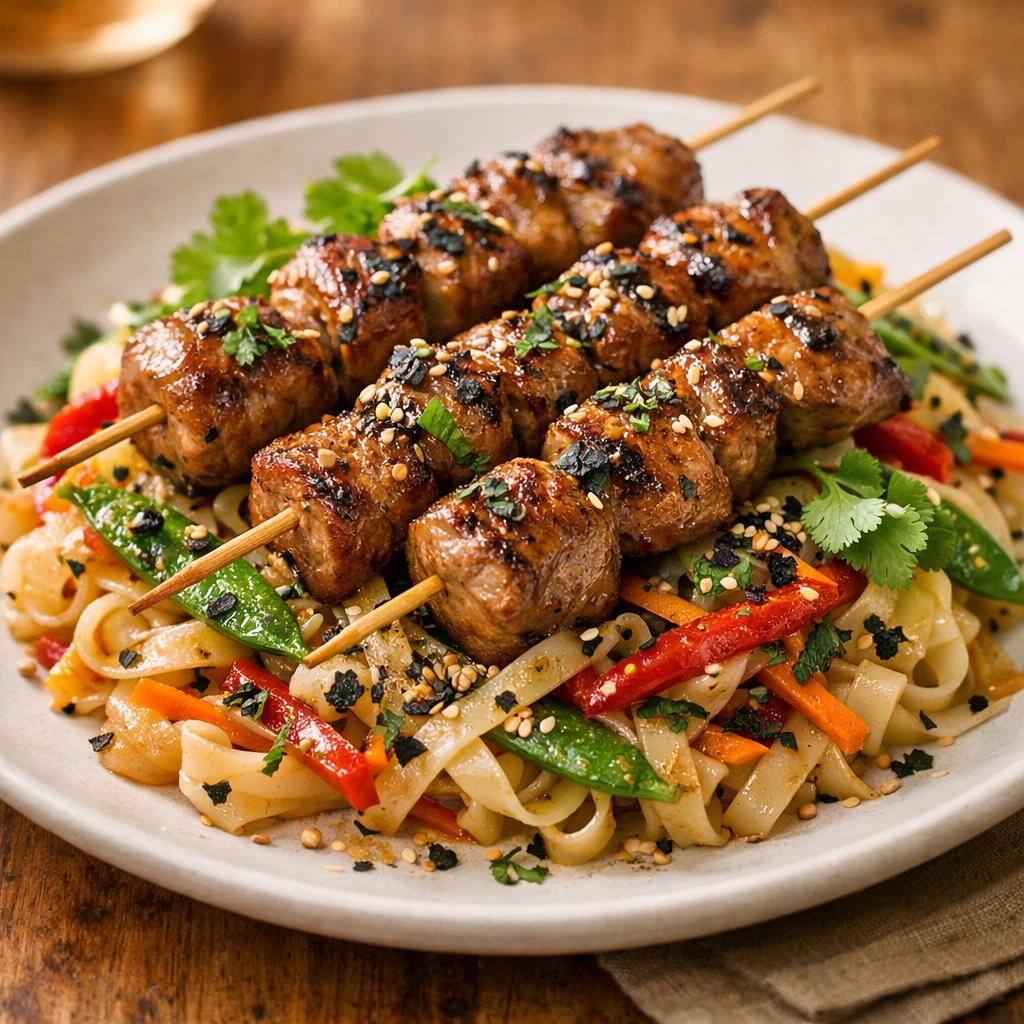 Brochettes de veau thaï