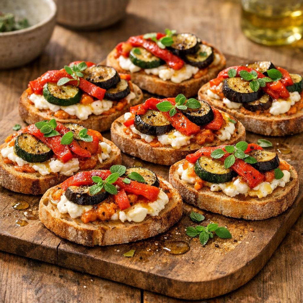 Bruschettas fondantes à la Tartinade entre amis avec Tartinade entre amis
