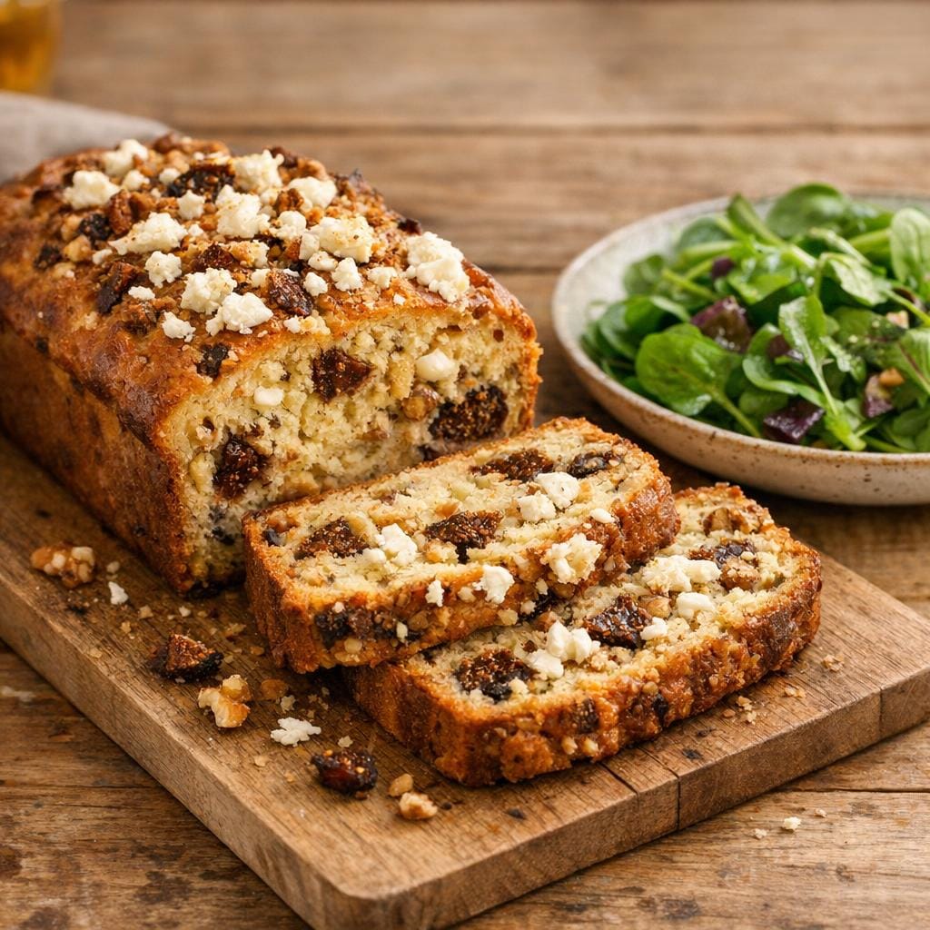 Cake chèvre figues : moelleux aux mini figues séchées avec Mini Figues Séchées