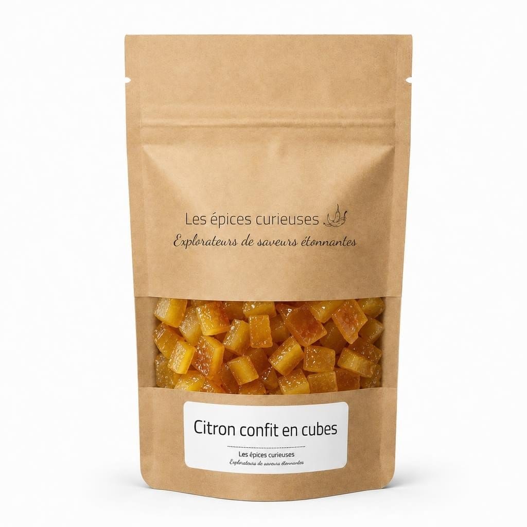 Citron confit en cubes - Packaging - Les Épices Curieuses