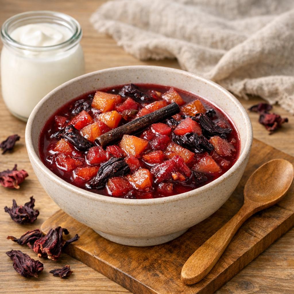 compote hibiscus poires