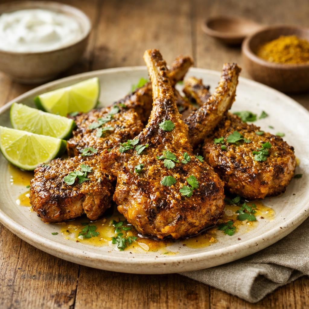 Côtelettes d'agneau au curry