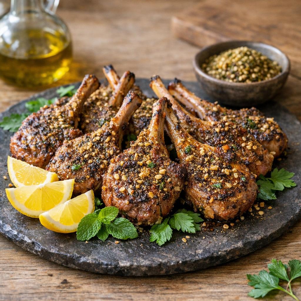 Côtelettes d'agneau zaatar