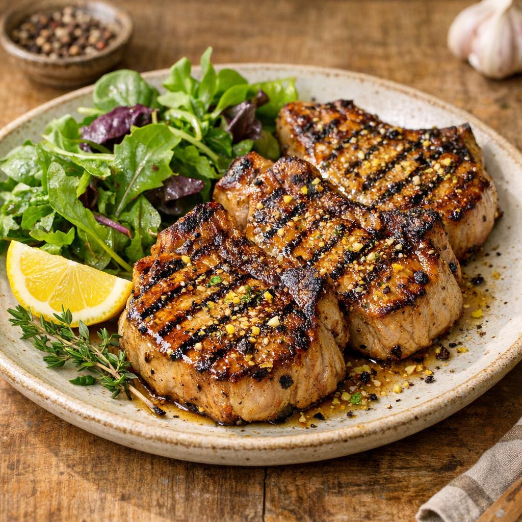 Côtelettes porc yuzu