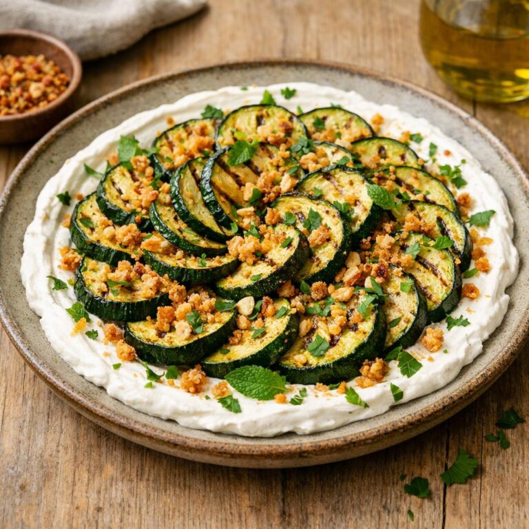 Courgettes grillées labneh