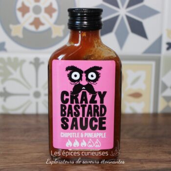 Crazy Bastard Sauce Piquante - Chipotle & Ananas 100ml - Les Épices Curieuses