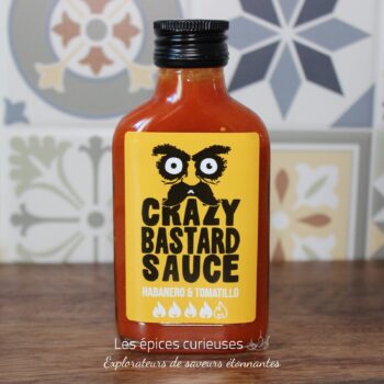 Crazy Bastard Sauce Piquante - Habanero & Tomatillo 100ml - Les Épices Curieuses