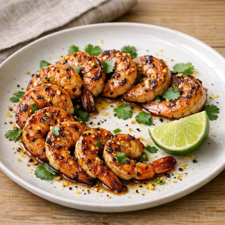 crevettes au yuzu