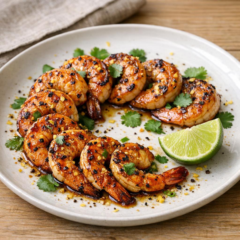 crevettes au yuzu