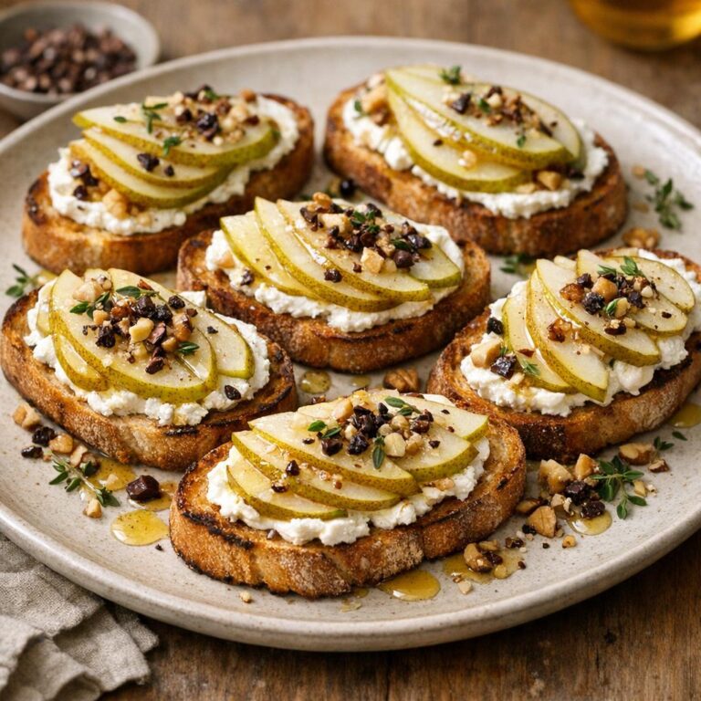 Crostini poire chèvre