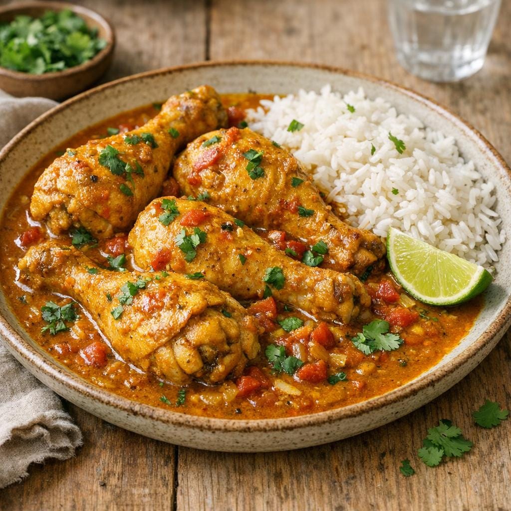 Cuisses de poulet au Mélange de Curry Fort parfumées avec Mélange de Curry Fort