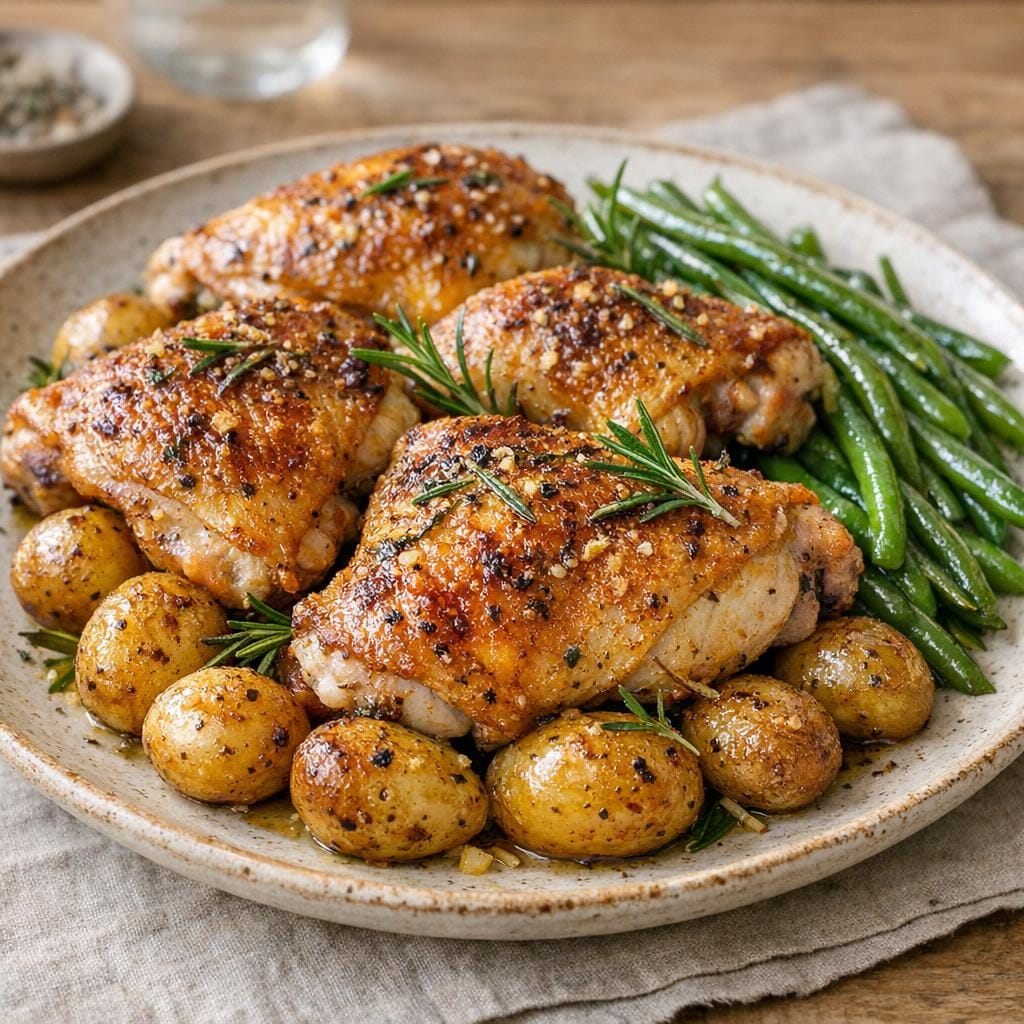 Cuisses de poulet au romarin et huile d'olive avec Huile d'olive ail et romarin 25 cl