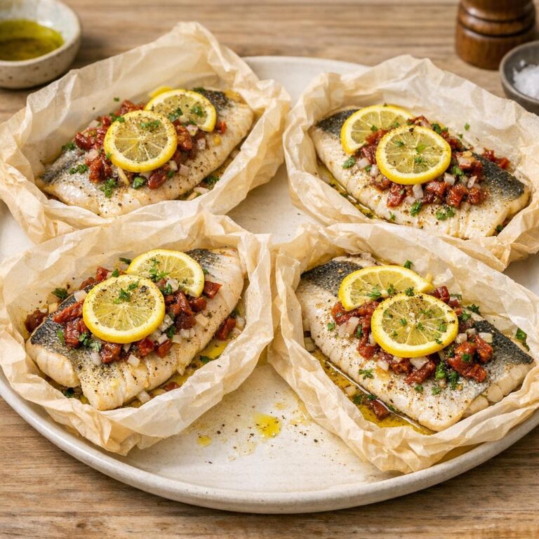 filets de bar en papillote