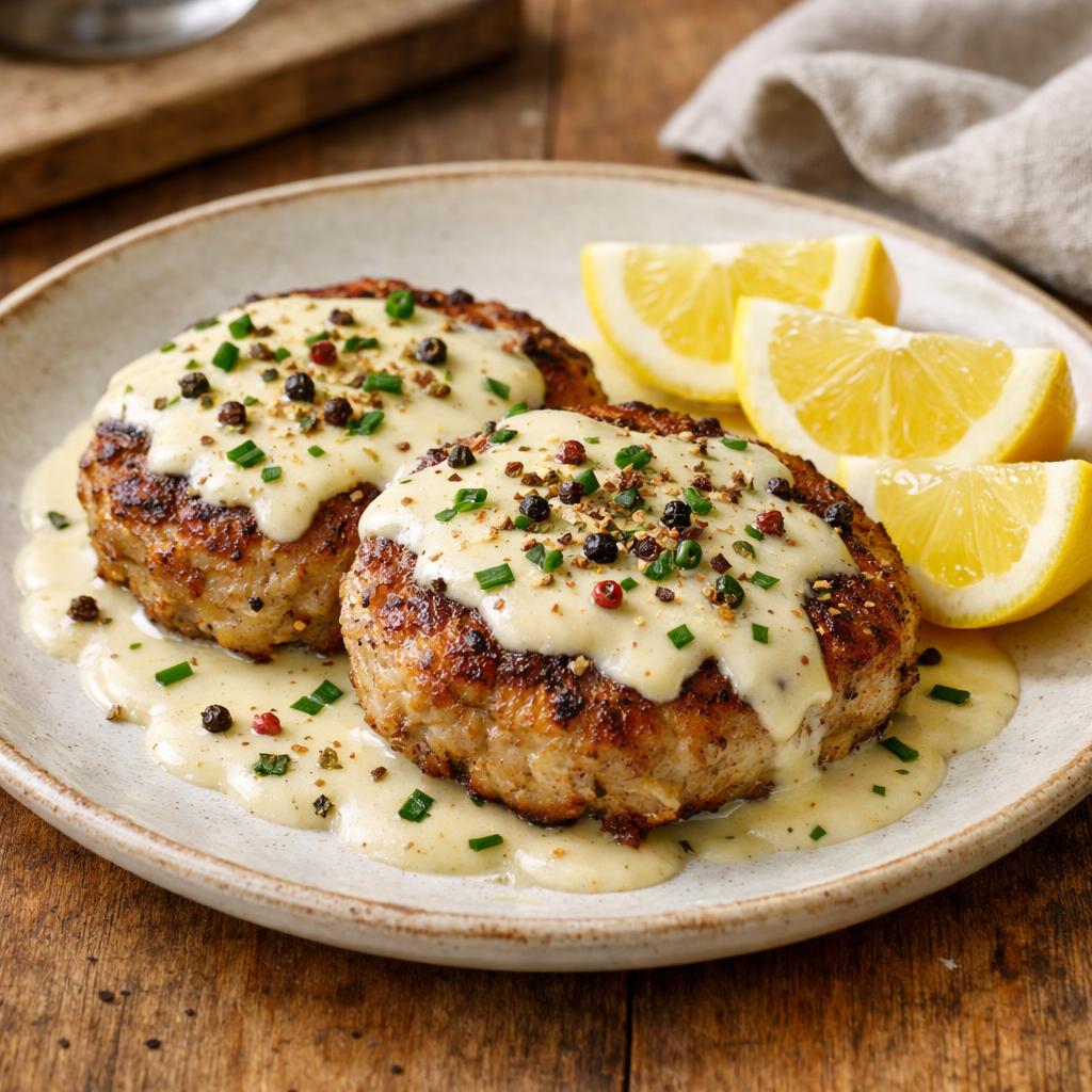 Galettes de porc poivrées