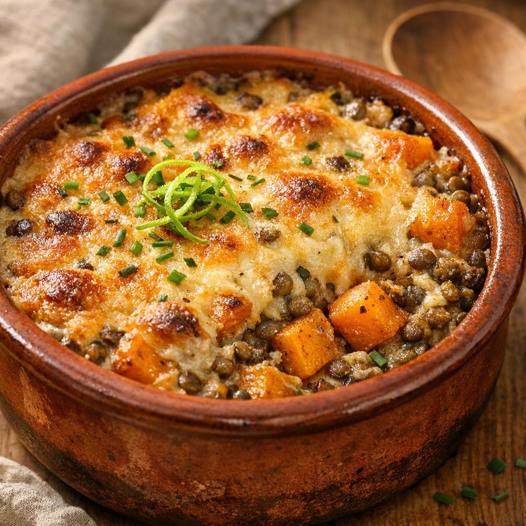 gratin butternut lentilles