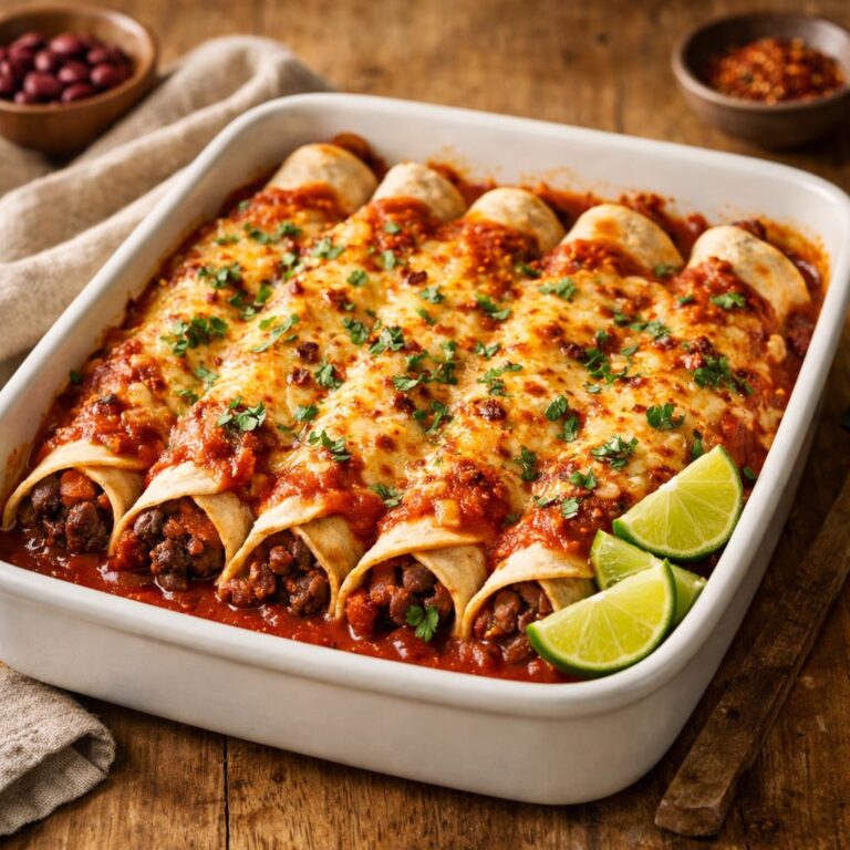 Gratin d'enchiladas bœuf‑haricots