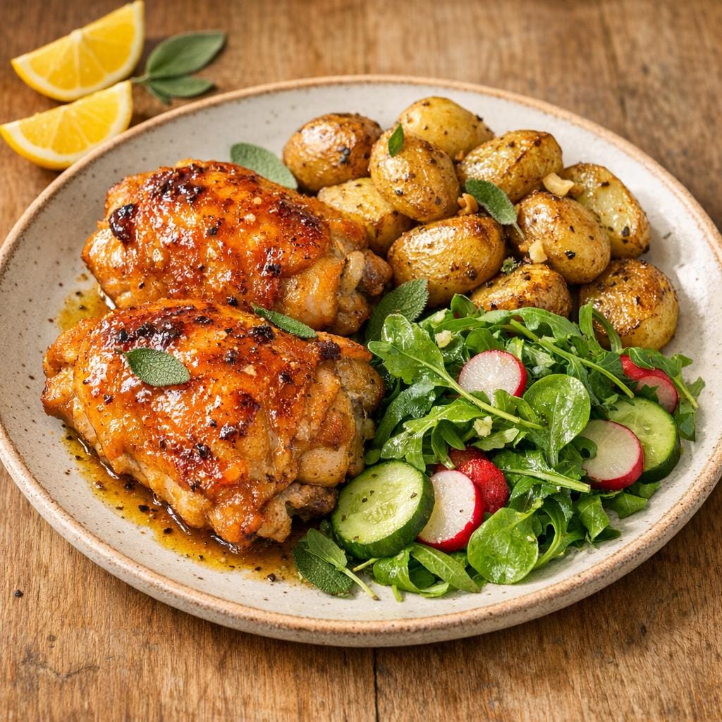 Hauts de cuisse rôtis — poulet au condiment Meyer avec La Meyer x Le Cellier - Edition limitée