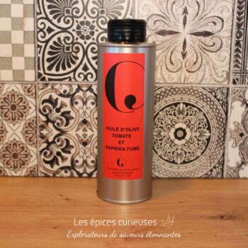 Huile d'olive tomate et paprika fumé 25 cl - Les Épices Curieuses
