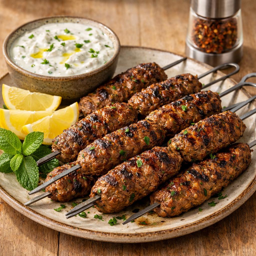Kofta d'agneau grillée