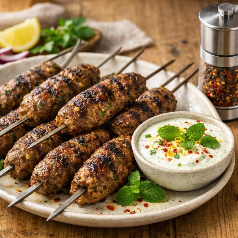 Kofta d'agneau grillée