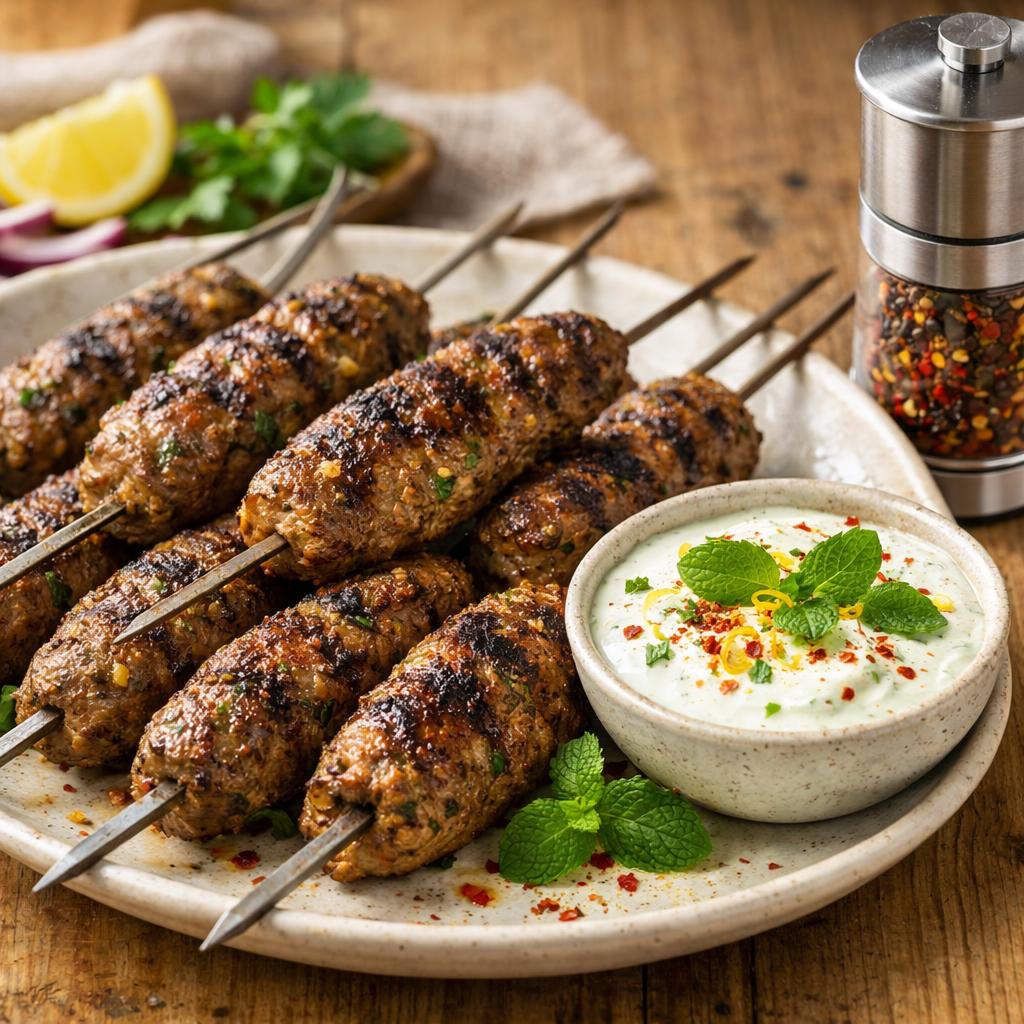 Kofta d'agneau grillée