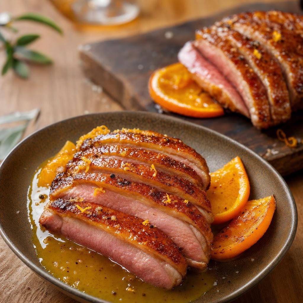 Magret de canard rôti au Sucre Enchanté avec Sucre Enchanté