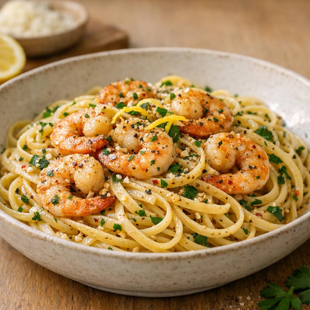 crevettes aglio e olio