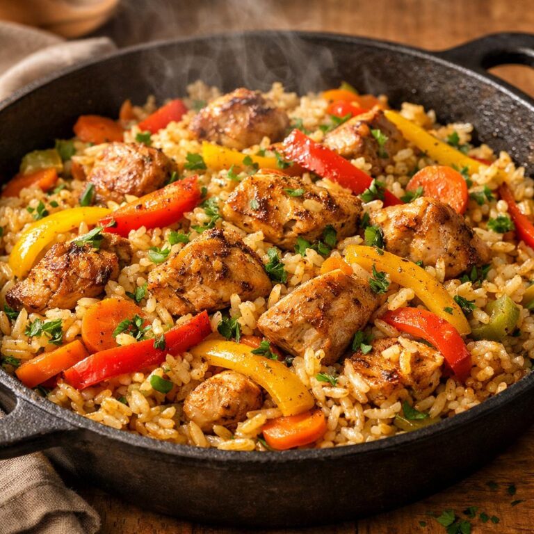 Poêlée de riz au poulet