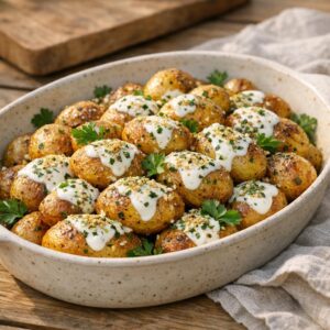 Pommes de terre rôties à la Persillade Estivale avec Persillade Estivale