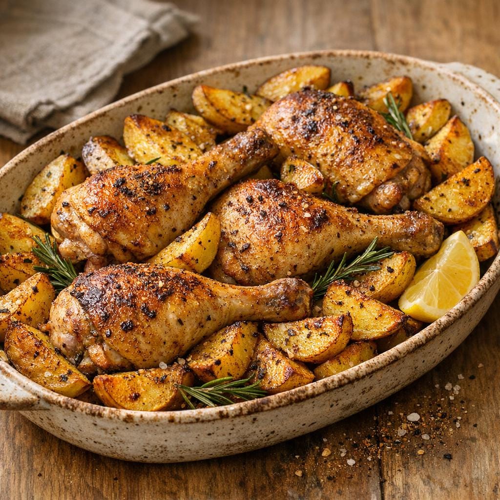 Pommes de terre rôties au poulet et assemblage épicé avec Assemblage "Pomme de terre rôtie"