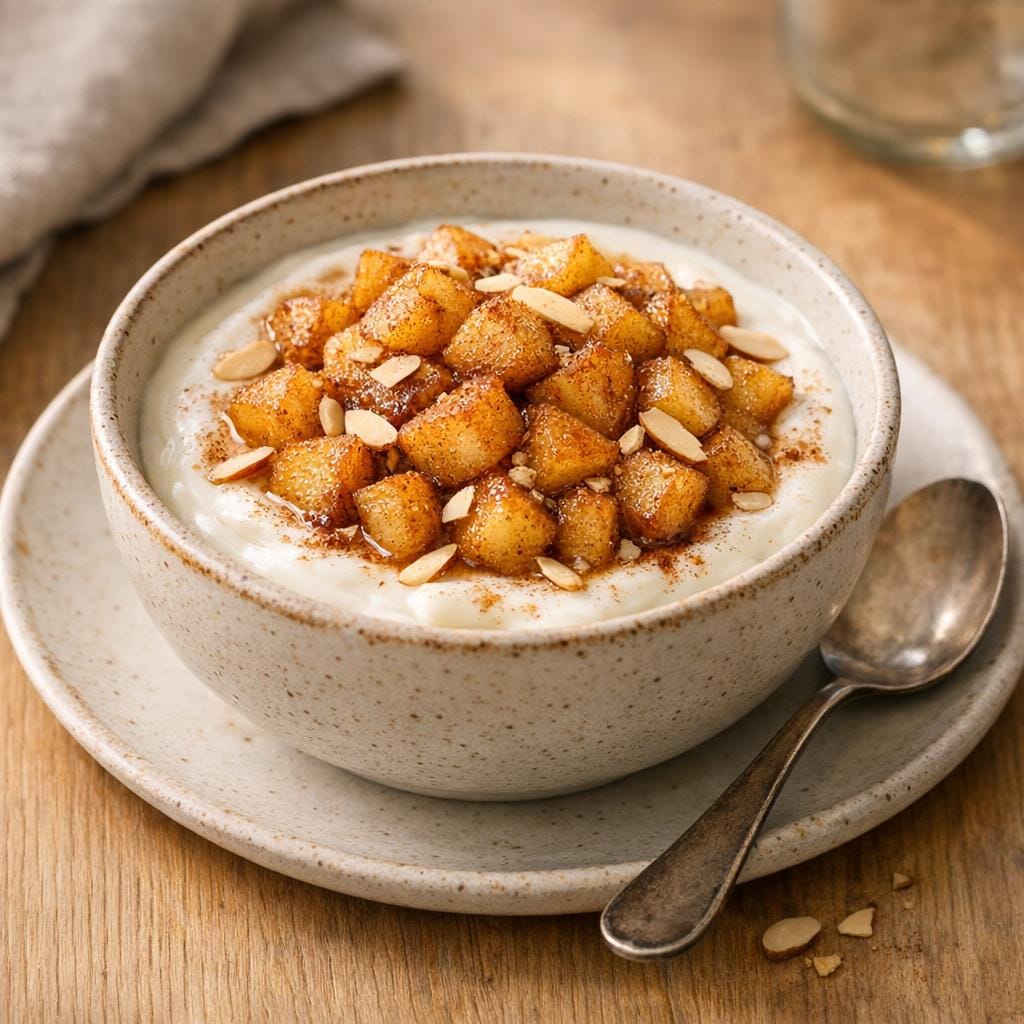 Pommes poêlées à la cannelle de Ceylan et yaourt avec Cannelle de Ceylan