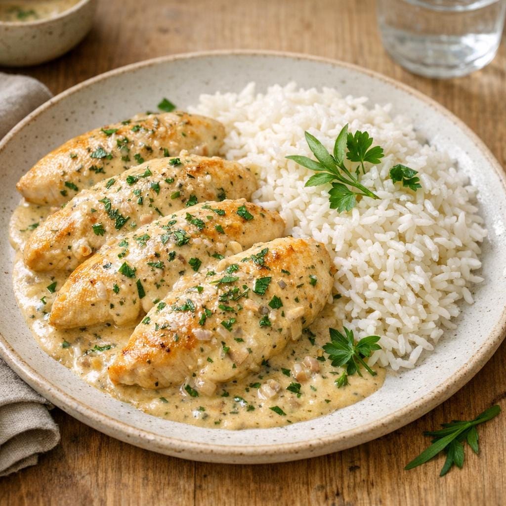 Poulet à la crème estragon : recette simple et chic avec Estragon séché